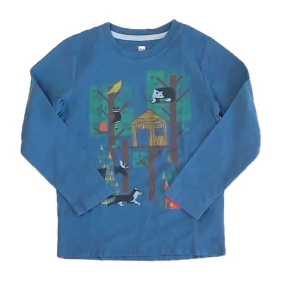 Tea Collection Other - Tea Collection Boys Blue Tree House Long Sleeve T-Shirt size: 5T